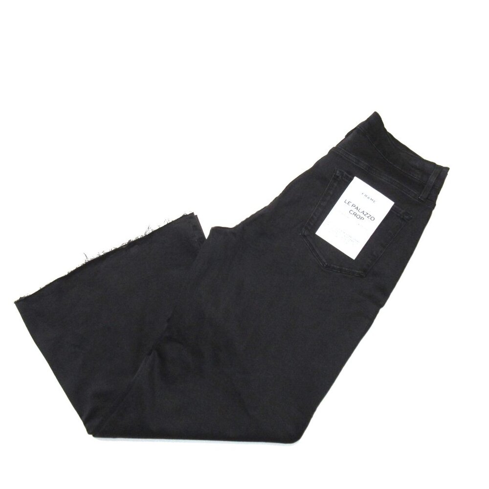 NWT Frame Le Palazzo Crop in Kerry Wide Leg Raw Hem Stretch Jeans 31 - Picture 7 of 8